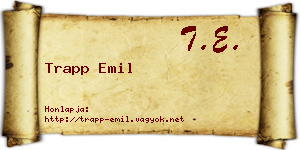 Trapp Emil névjegykártya